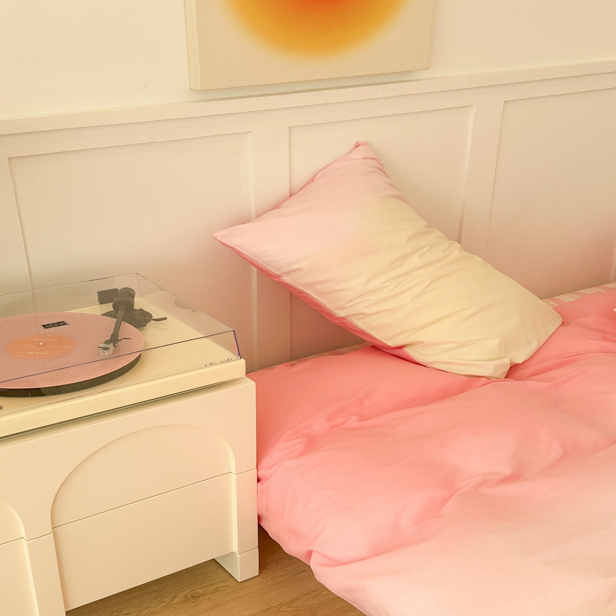 91家纺网 家纺一手货源 找家纺 (总)昔可家纺2023新款全棉ins渐变风简约四件套