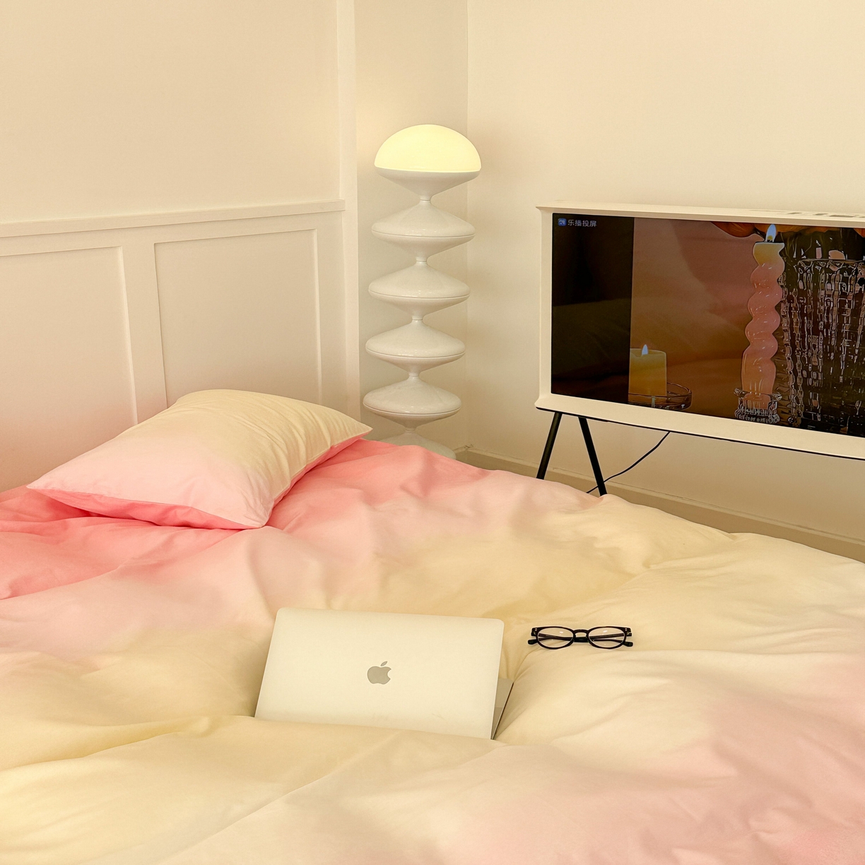 91家纺网 家纺一手货源 找家纺 (总)昔可家纺2023新款全棉ins渐变风简约四件套