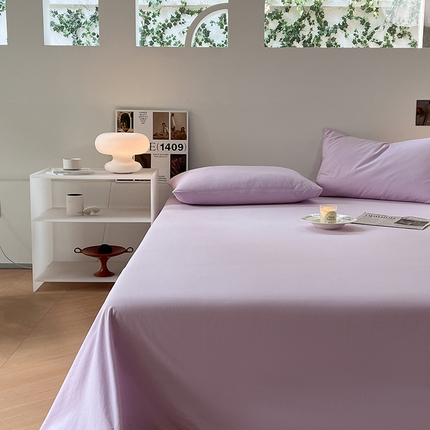 卡巴伦 2023新款单品床单-A类色织水洗棉 香芋紫CD