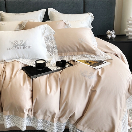 涞澳 2023新款140支全棉四件套--维多利亚系列 维多利亚-香槟