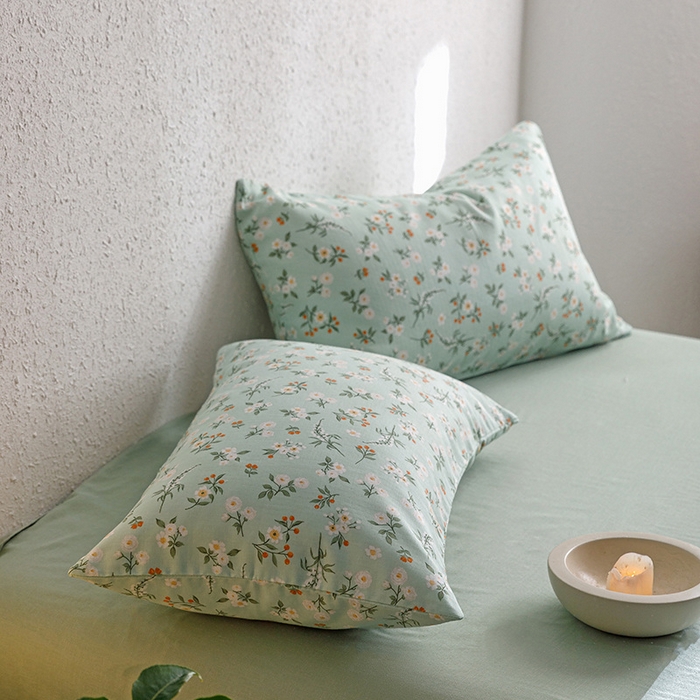 91家纺网 家纺一手货源 找家纺 窝米 2023新款全棉A类双层纱系列四件套 精灵花园