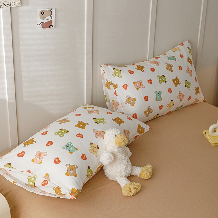 91家纺网 家纺一手货源 找家纺 窝米 2023新款全棉A类双层纱系列四件套 珍妮