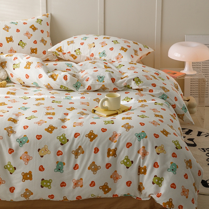 91家纺网 家纺一手货源 找家纺 窝米 2023新款全棉A类双层纱系列四件套 珍妮