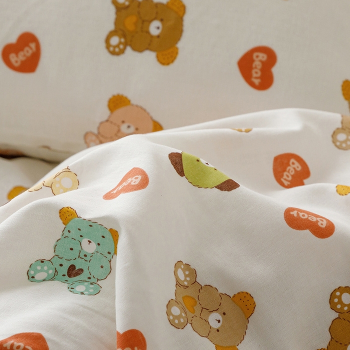 91家纺网 家纺一手货源 找家纺 窝米 2023新款全棉A类双层纱系列四件套 珍妮