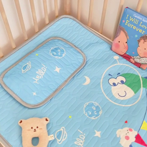 91家纺网 家纺一手货源 找家纺 美乐迪2023新款婴童乳胶凉席 恐龙伙伴