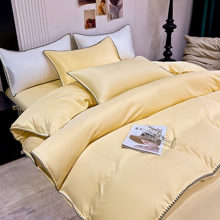 91家纺网 家纺一手货源 找家纺 （总）艾米家居 2025新款水洗真丝贝壳边系列四件套