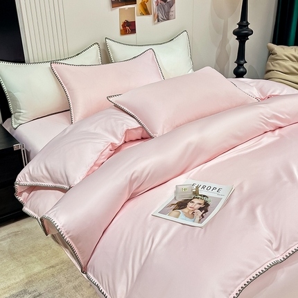 91家纺网 家纺一手货源 找家纺 （总）艾米家居 2025新款水洗真丝贝壳边系列四件套