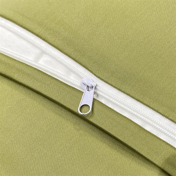 91家纺网 家纺一手货源 找家纺 笙意 新款水洗真丝数码边系列四件套-麦琪 橄榄绿