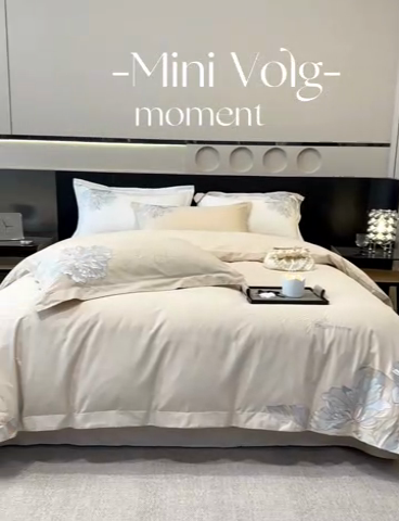 91家纺网 家纺一手货源 找家纺 2023新款13372全棉刺绣四件套-花漾 黄