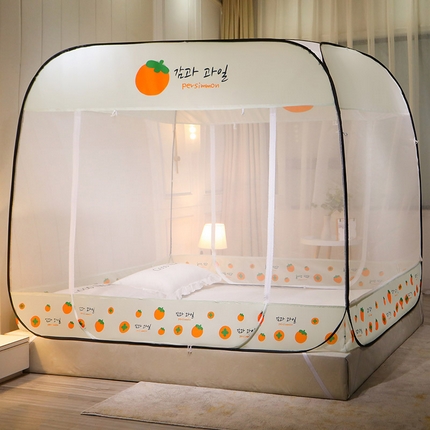 91家纺网 家纺一手货源 找家纺 新太阳 2025新款免安装蚊帐 柿柿如意