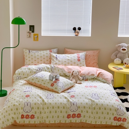 91家纺网 家纺一手货源 找家纺 （总）顾里家居 2023新款40支13372全棉米菲兔正版授权四件套