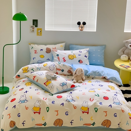 91家纺网 家纺一手货源 找家纺 （总）顾里家居 2023新款40支13372全棉米菲兔正版授权四件套