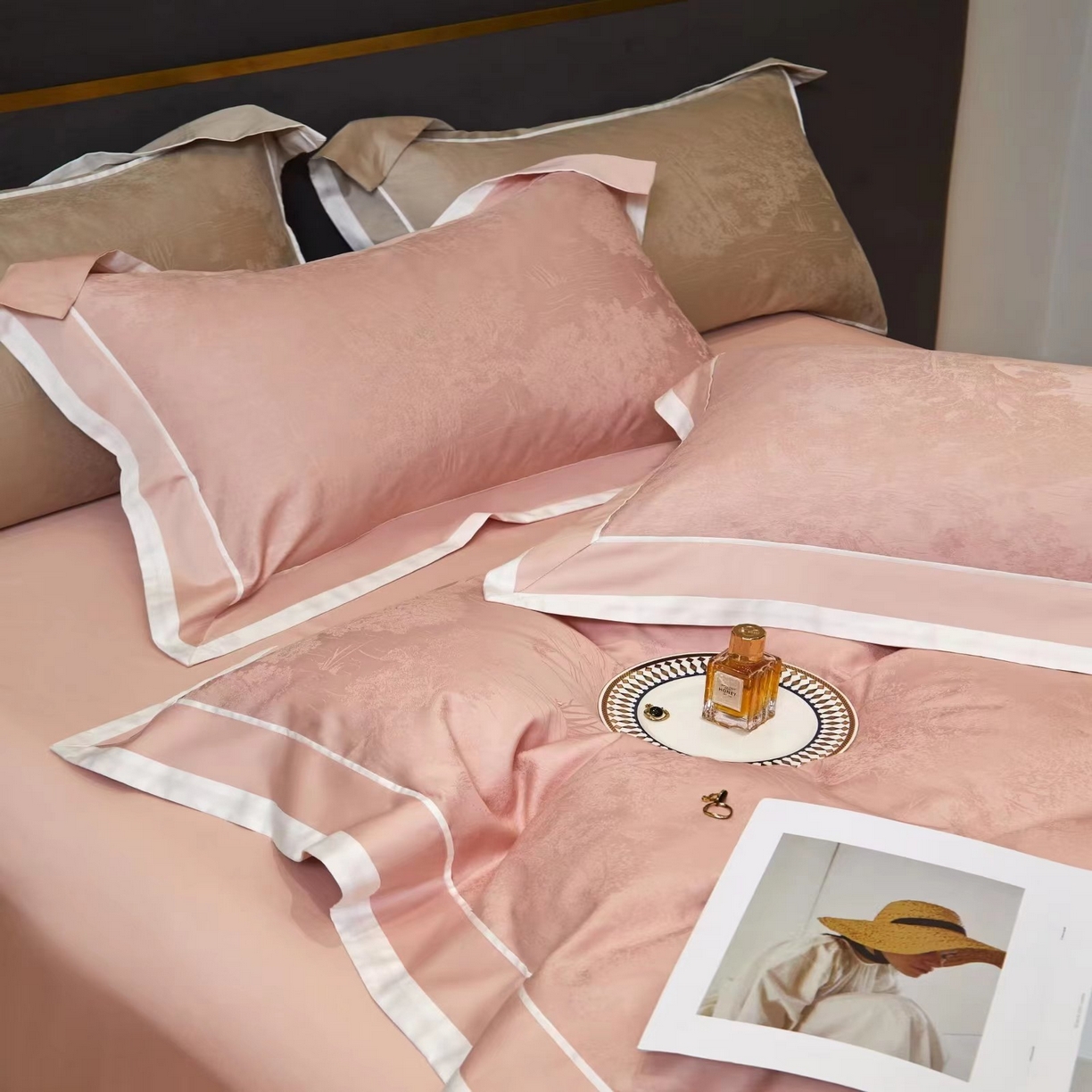 91家纺网 家纺一手货源 找家纺 （总）玖玖爱 2023新款100s全棉贡缎御棉提花四件套