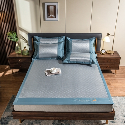 91家纺网 家纺一手货源 找家纺 （总）2023新款 印季 加厚加密立体提花冰藤席