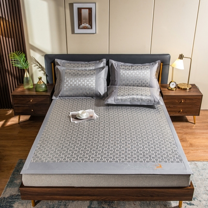 91家纺网 家纺一手货源 找家纺 （总）2023新款 印季 加厚加密立体提花冰藤席