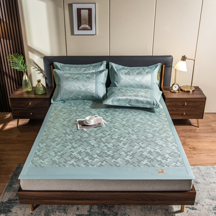 91家纺网 家纺一手货源 找家纺 （总）2023新款 印季 加厚加密立体提花冰藤席