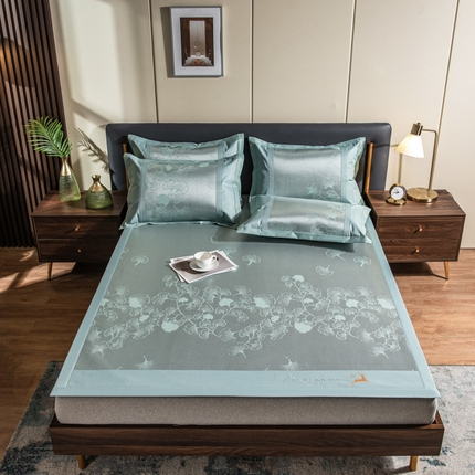 91家纺网 家纺一手货源 找家纺 （总）2023新款 印季 加厚加密立体提花冰藤席