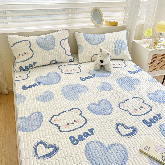 91家纺网 家纺一手货源 找家纺 柒月2023小清新乳胶凉席