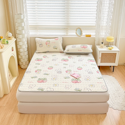 91家纺网 家纺一手货源 找家纺 柒月2023小清新乳胶凉席