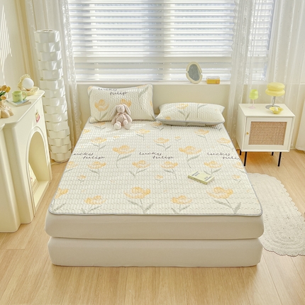 91家纺网 家纺一手货源 找家纺 柒月2023小清新乳胶凉席