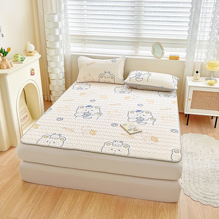 91家纺网 家纺一手货源 找家纺 柒月2023小清新乳胶凉席