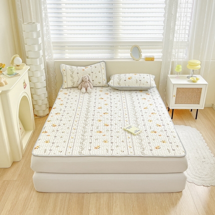 91家纺网 家纺一手货源 找家纺 柒月2023小清新乳胶凉席