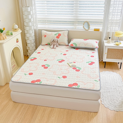 91家纺网 家纺一手货源 找家纺 柒月2023小清新乳胶凉席