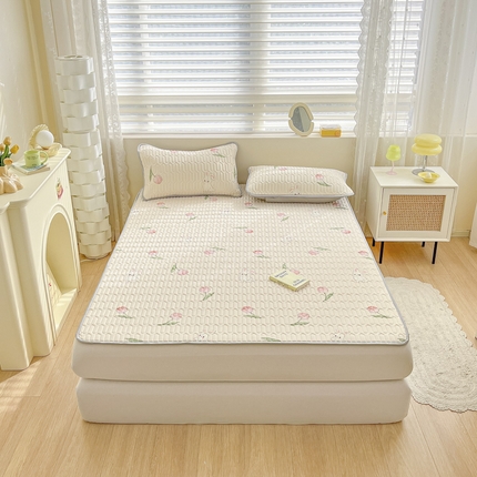 91家纺网 家纺一手货源 找家纺 柒月2023小清新乳胶凉席