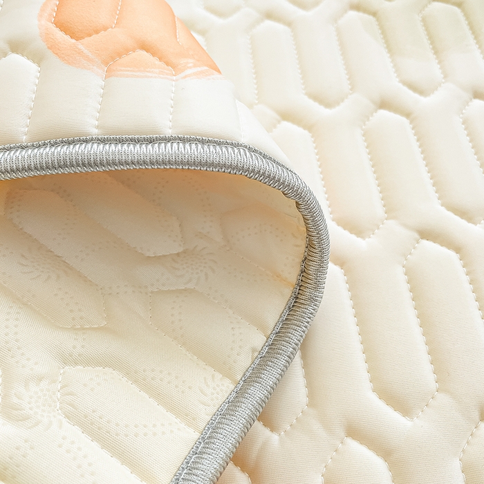 91家纺网 家纺一手货源 找家纺 柒月2023小清新乳胶凉席 橘气花花