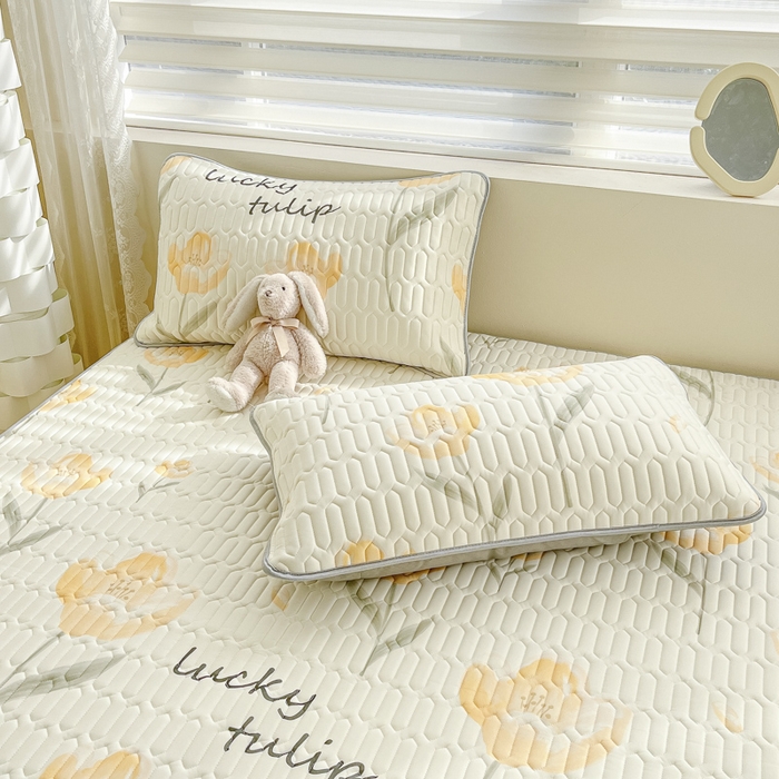 91家纺网 家纺一手货源 找家纺 柒月2023小清新乳胶凉席 浪漫花语