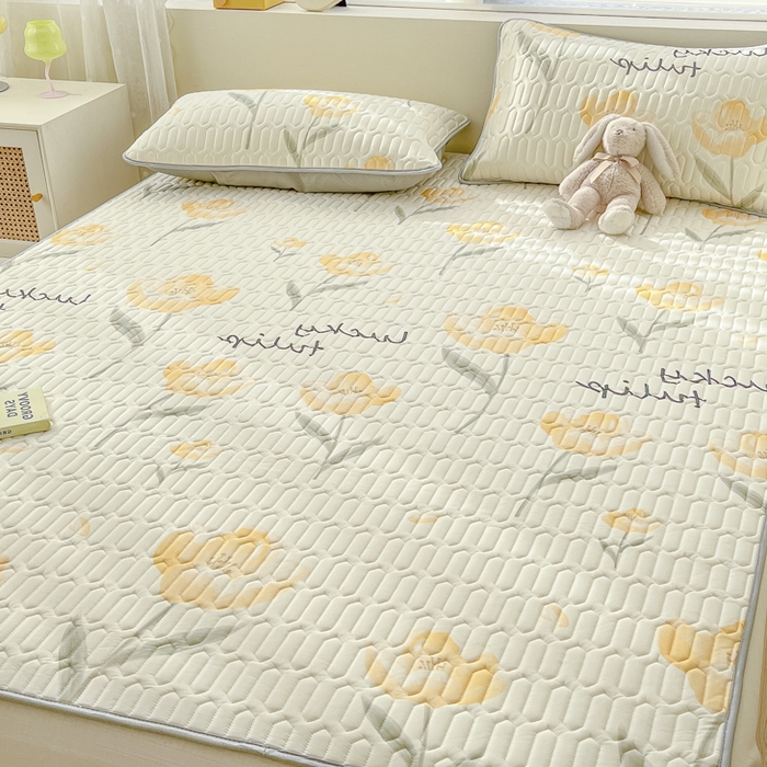 91家纺网 家纺一手货源 找家纺 柒月2023小清新乳胶凉席 浪漫花语