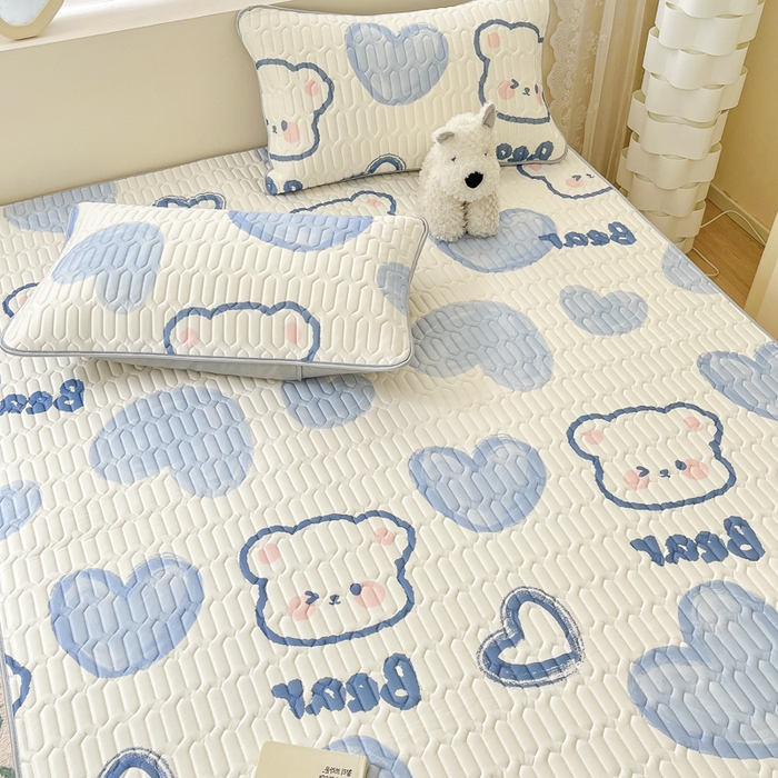 91家纺网 家纺一手货源 找家纺 柒月2023小清新乳胶凉席