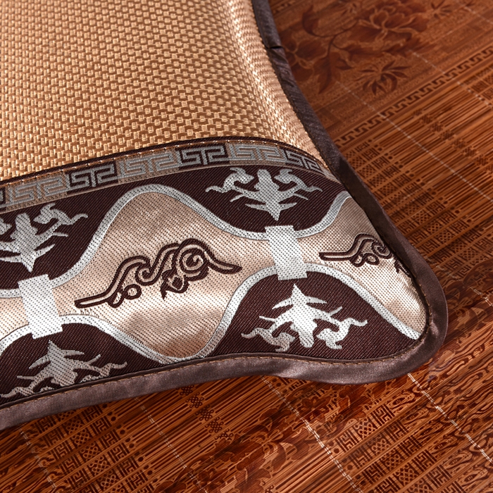 91家纺网 家纺一手货源 找家纺 织布人 2023新款荞麦枕夏季冰藤凉席枕全荞麦壳花草枕头枕芯 冰藤圆角（35*55）