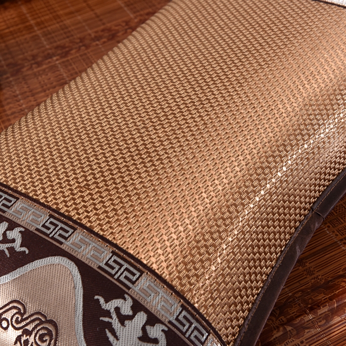 91家纺网 家纺一手货源 找家纺 织布人 2023新款荞麦枕夏季冰藤凉席枕全荞麦壳花草枕头枕芯 冰藤圆角（35*55）