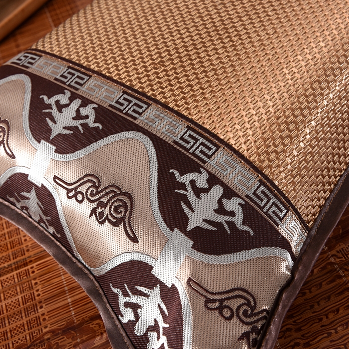 91家纺网 家纺一手货源 找家纺 织布人 2023新款荞麦枕夏季冰藤凉席枕全荞麦壳花草枕头枕芯 冰藤圆角（35*55）