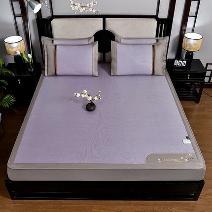 91家纺网 家纺一手货源 找家纺 总小牛席业2023新款艾草清香冰藤席系列（床笠款）