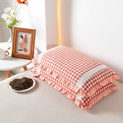 91家纺网 家纺一手货源 找家纺 （总）织布人 2023新款荞麦枕全棉水洗棉大花边全荞麦枕头枕芯