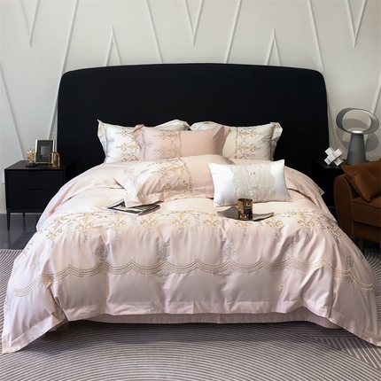 馨蕊2023新款100支CR工艺全棉系列四件套-棉妮可 棉妮可-初夏粉