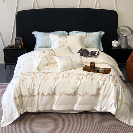 馨蕊2023新款100支CR工艺全棉系列四件套-棉妮可 棉妮可-月光白