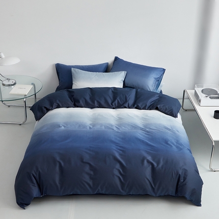 91家纺网 家纺一手货源 找家纺 （总）木堇 2023新款13372纯色渐变印花四件套