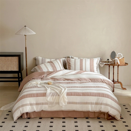 91家纺网 家纺一手货源 找家纺 （总）名品优仓 2023新款泡泡纱华夫格四件套