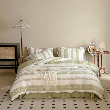 91家纺网 家纺一手货源 找家纺 （总）名品优仓 2023新款泡泡纱华夫格四件套