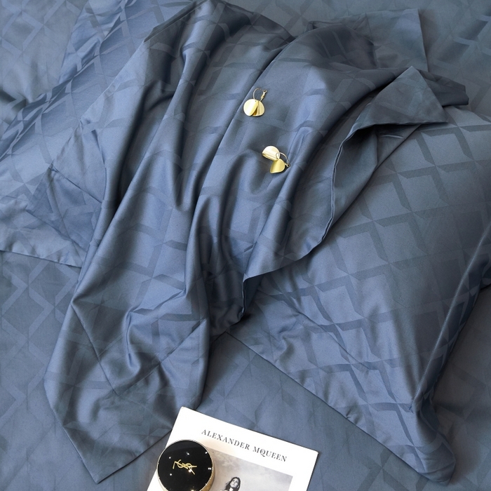 91家纺网 家纺一手货源 找家纺 舒慕 2025新款100支长绒棉提花四件套 星耀