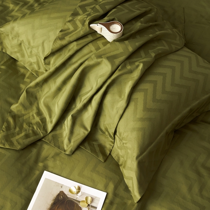 91家纺网 家纺一手货源 找家纺 舒慕 2025新款100支长绒棉提花四件套 温妮莎