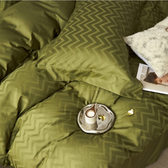 91家纺网 家纺一手货源 找家纺 舒慕 2025新款100支长绒棉提花四件套 温妮莎