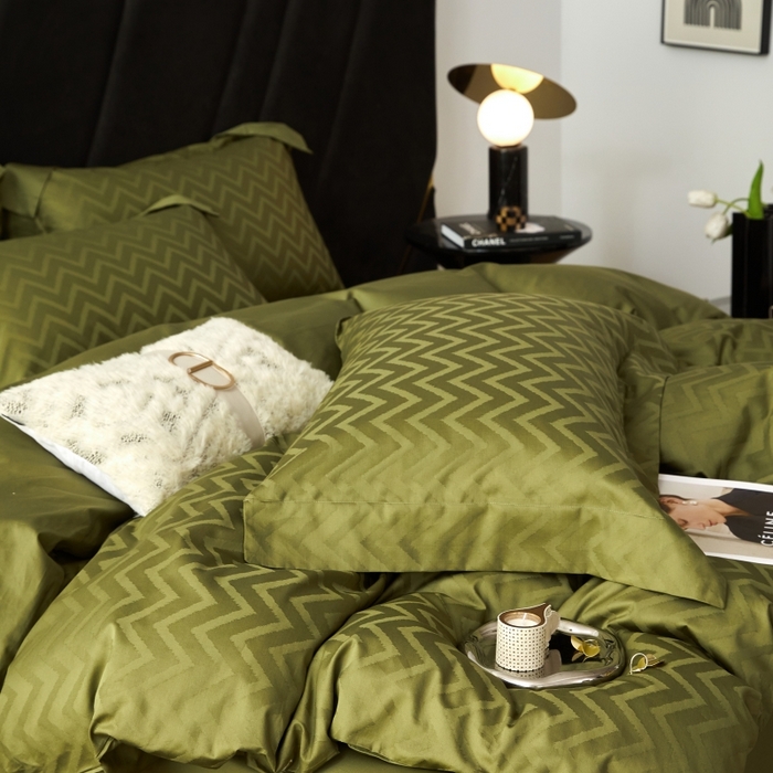 91家纺网 家纺一手货源 找家纺 舒慕 2025新款100支长绒棉提花四件套 温妮莎