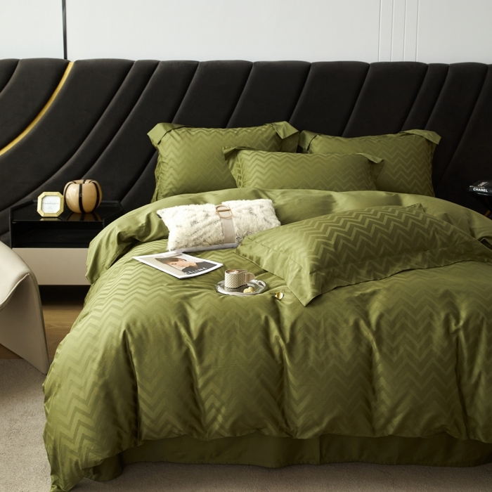 91家纺网 家纺一手货源 找家纺 舒慕 2025新款100支长绒棉提花四件套 温妮莎