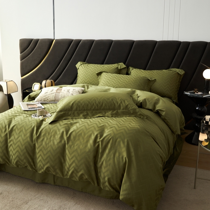 91家纺网 家纺一手货源 找家纺 舒慕 2025新款100支长绒棉提花四件套 温妮莎