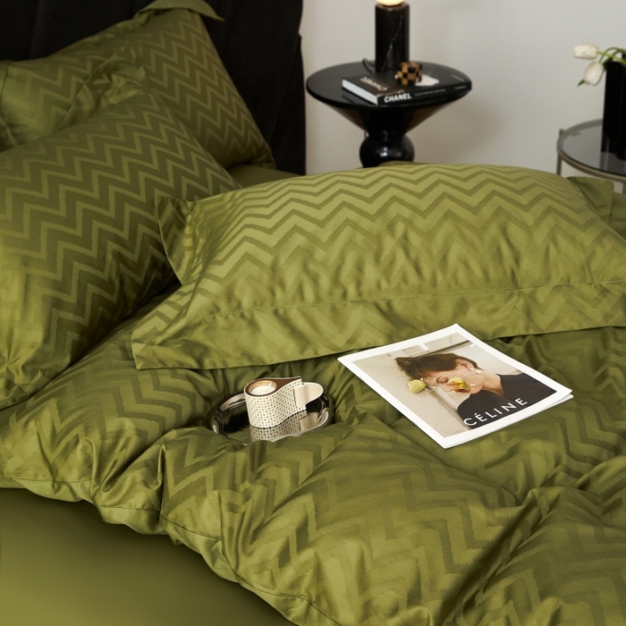 91家纺网 家纺一手货源 找家纺 舒慕 2025新款100支长绒棉提花四件套 温妮莎