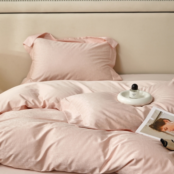 91家纺网 家纺一手货源 找家纺 舒慕 2025新款100支长绒棉提花四件套 可爱